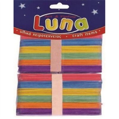 ΞΥΛΑΚΙΑ LUNA 150mm (80 τμχ) ΧΡΩΜΑΤΙΣΤΑ (646517)