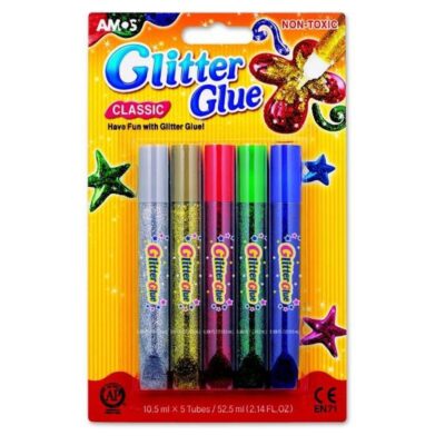 ΧΡΥΣΟΚΟΛΛΑ AMOS GLITTER GLUE (5 τμχ) 10.5ml