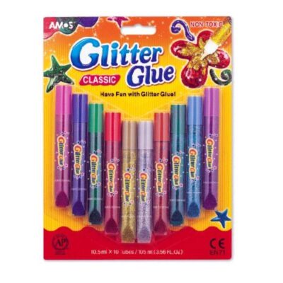 ΧΡΥΣΟΚΟΛΛΑ AMOS GLITTER GLUE (10 τμχ) 10.5ml