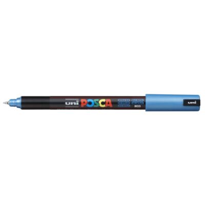 ΜΑΡΚΑΔΟΡΟΣ UNI BALL POSCA PC-1MR 0.7mm ΜΕΤΑΛΛΙΚΟ ΜΠΛΕ