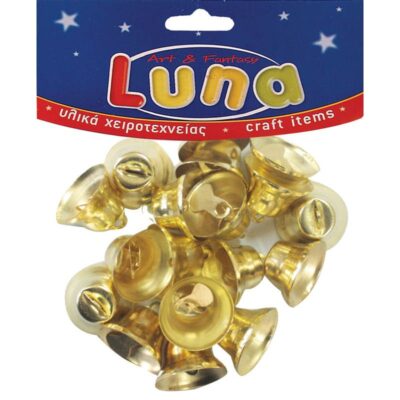 ΚΑΜΠΑΝΑΚΙΑ ΧΡΥΣΑ 20mm ΣΕΤ (18 τμχ) LUNA (601360)