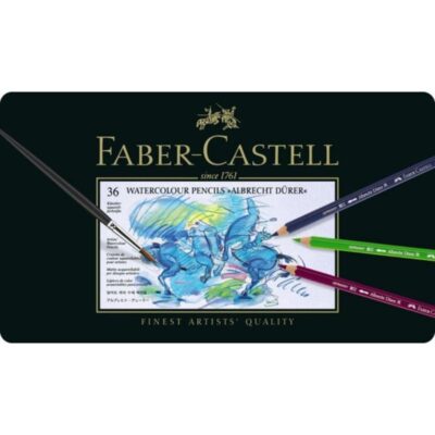 ΞΥΛΟΜΠΟΓΙΕΣ FABER-CASTELL (36 τμχ) ΑΚΟΥΑΡΕΛΑΣ DUERER ΜΕΤΑΛΛΙΚΗ ΚΑΣΕΤΙΝΑ (117536)