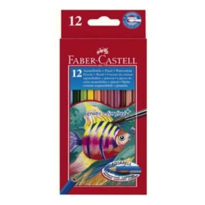 ΞΥΛΟΜΠΟΓΙΕΣ FABER-CASTELL (12 τμχ) ΑΚΟΥΑΡΕΛΑΣ ΜΕ ΠΙΝΕΛΟ (114413)