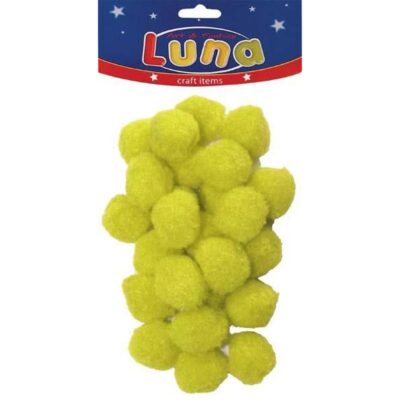 ΠΟΜ-ΠΟΜ 15mm (60 τμχ) LUNA ΚΙΤΡΙΝΟ