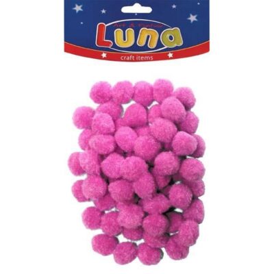 ΠΟΜ-ΠΟΜ 15mm (60 τμχ) LUNA ΡΟΖ