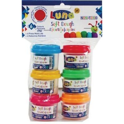 ΠΛΑΣΤΟΖΥΜΑΡΑΚΙΑ 30gr 6 ΧΡΩΜΑΤΑ LUNA (620527)