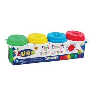 ΠΛΑΣΤΟΖΥΜΑΡΑΚΙΑ 60gr 4 ΧΡΩΜΑΤΑ LUNA (620526)