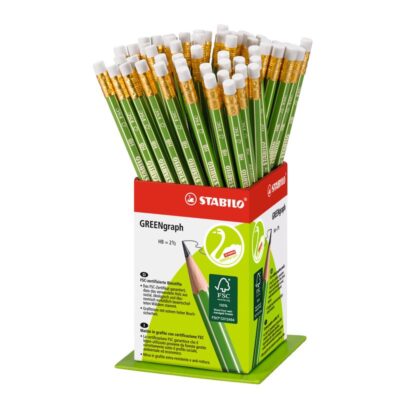ΜΟΛΥΒΙ STABILO 6004 GREEN ΓΟΜΑ