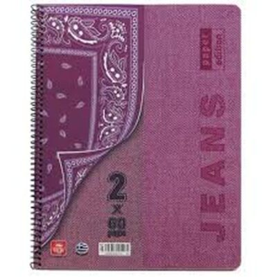 ΤΕΤΡΑΔΙΟ ΣΠΙΡΑΛ JEANS 17Χ25 3 ΘΕΜΑΤΩΝ