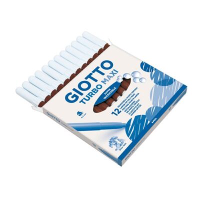 ΜΑΡΚΑΔΟΡΟΙ GIOTTO TURBO MAXI (12 τμχ) ΚΑΦΕ (456016)