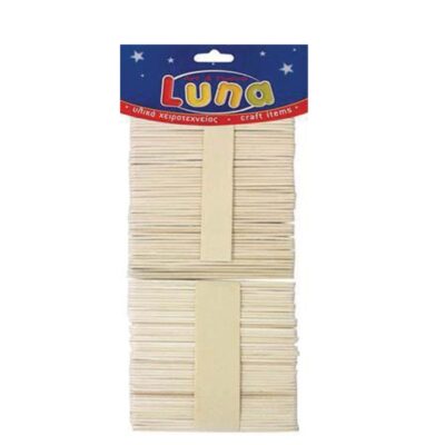 ΞΥΛΑΚΙΑ LUNA 114mm (100 τμχ) ΦΥΣΙΚΟ ΧΡΩΜΑ (646519)