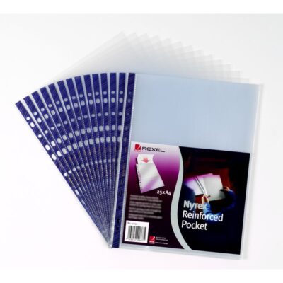 ΖΕΛΑΤΙΝΑ ΜΕ ΤΡΥΠΕΣ REXEL ΜΠΛΕ Α4 (12233)