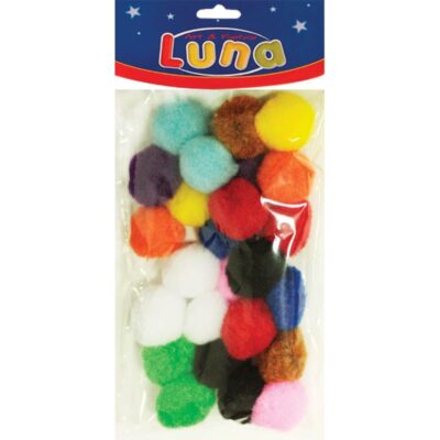 ΠΟΜ-ΠΟΜ 25mm (25 τμχ) LUNA ΔΙΑΦΟΡΑ ΧΡΩΜΑΤΑ (646596)