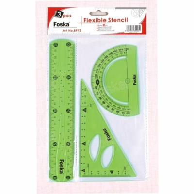 ΣΕΤ ΧΑΡΑΚΑΣ ΜΟΙΡΟΓΝΩΜΟΝΙΟ ΤΡΙΓΩΝΟ 20cm ΕΥΚΑΜΠΤΑ FOSKA ΠΡΑΣΙΝΟ
