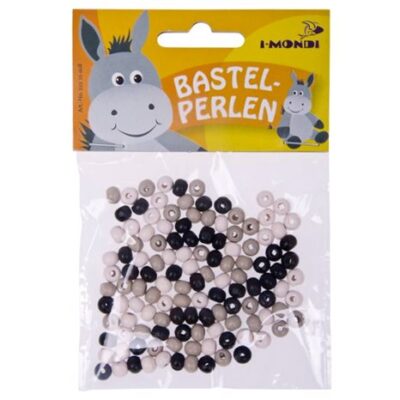 ΧΑΝΤΡΕΣ ΞΥΛΙΝΕΣ ΜΑΥΡΟ-ΛΕΥΚΟ-ΓΚΡΙ 6mm (120 τμχ)