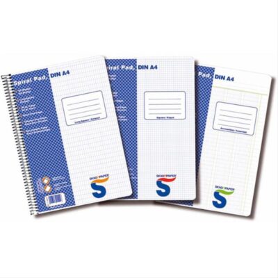 ΤΕΤΡΑΔΙΟ Α4 ΣΠΙΡΑΛ ΡΙΓΕ 80 φυλ. SKAG