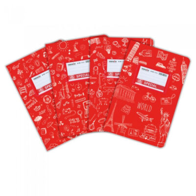ΤΕΤΡΑΔΙΟ SPECIAL DOODLES 17Χ25 50 φυλ. ΚΟΚΚΙΝΟ (4302)
