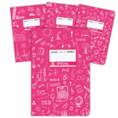 ΤΕΤΡΑΔΙΟ SPECIAL DOODLES 17Χ25 50 φυλ. ΦΟΥΞΙΑ (4307)