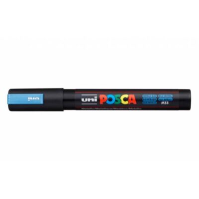 ΜΑΡΚΑΔΟΡΟΣ UNI BALL POSCA PC- 5M 1.8 - 2.5mm ΜΕΤΑΛΛΙΚΟ ΜΠΛΕ