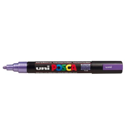 ΜΑΡΚΑΔΟΡΟΣ UNI BALL POSCA PC- 5M 1.8 - 2.5mm ΜΕΤΑΛΛΙΚΟ ΒΙΟΛΕΤΙ