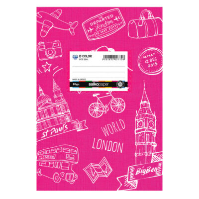 ΤΕΤΡΑΔΙΟ SALKO D-COLOR 17Χ25 50 φυλ. ΦΟΥΞΙΑ (2730)