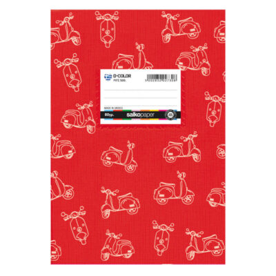 ΤΕΤΡΑΔΙΟ SALKO D-COLOR 17Χ25 50 φυλ. ΚΟΚΚΙΝΟ (2730)