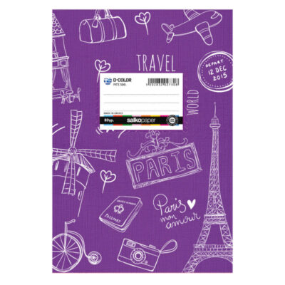 ΤΕΤΡΑΔΙΟ SALKO D-COLOR 17Χ25 50 φυλ. ΜΩΒ (2730)