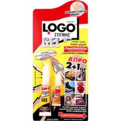 ΚΟΛΛΑ LOGO ΣΤΙΓΜΗΣ GEL 2gr + 1gr ΔΩΡΟ