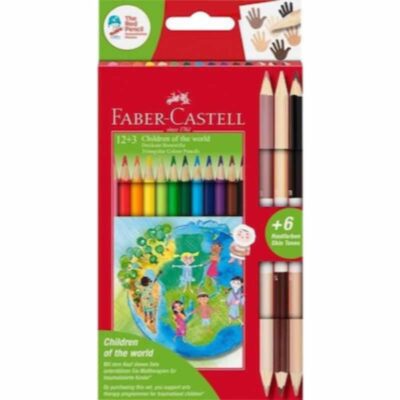 ΞΥΛΟΜΠΟΓΙΕΣ FABER-CASTELL (12+3 τμχ) CHILDREN OF THE WORLD (201744)