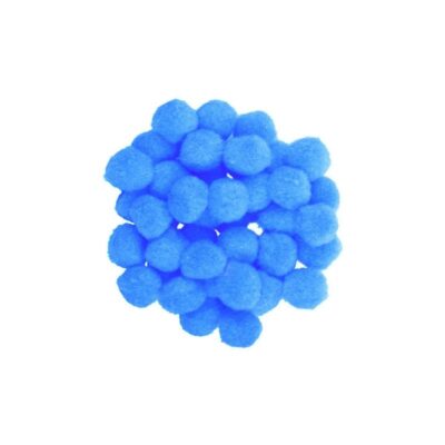 ΠΟΜ-ΠΟΜ 25mm (50 τμχ) ΓΑΛΑΖΙΟ (POM25-064)