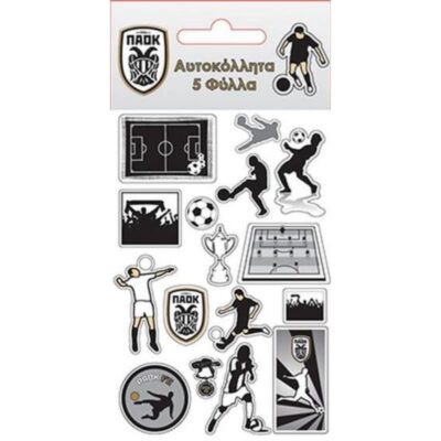 ΑΥΤΟΚΟΛΛΗΤΑ 8 Χ 12cm ΠΑΟΚ (5 τμχ) (4130113)