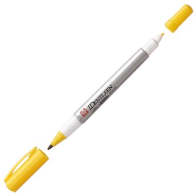 ΜΑΡΚΑΔΟΡΟΣ SAKURA IDENTI PEN ΜΕ 2 ΜΥΤΕΣ 1.0mm-0.4mm ΚΙΤΡΙΝΟ (44108)