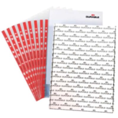 ΖΕΛΑΤΙΝΕΣ ΜΕ ΤΡΥΠΕΣ DURABLE ΚΟΚΚΙΝΕΣ Α4 ΠΛΑΙ