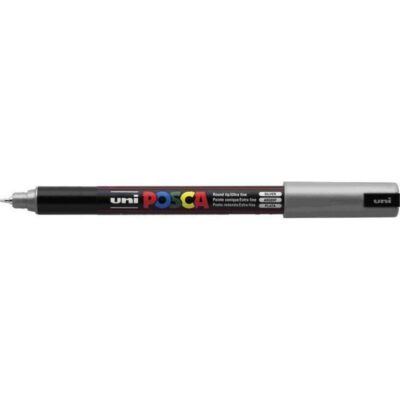 ΜΑΡΚΑΔΟΡΟΣ UNI BALL POSCA PC-1MR 0.7mm ΑΣΗΜΙ