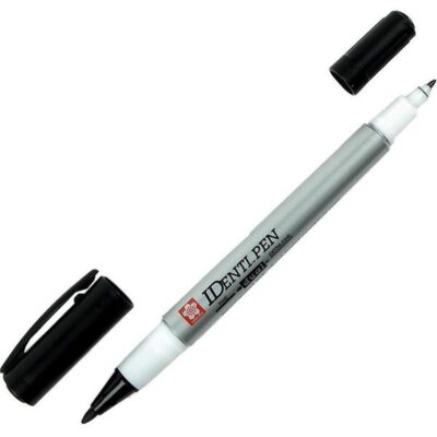 ΜΑΡΚΑΔΟΡΟΣ SAKURA IDENTI PEN ΜΕ 2 ΜΥΤΕΣ 1.0mm-0.4mm ΜΑΥΡΟ (44101)