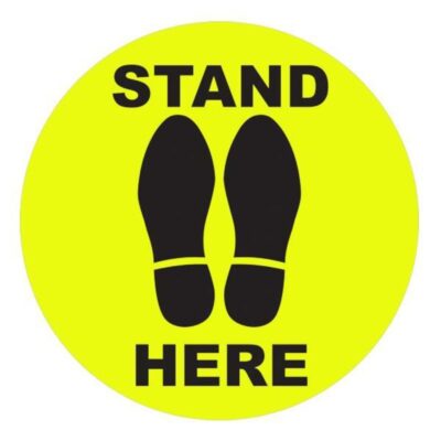 ΑΥΤΟΚΟΛΛΗΤΟ ΔΑΠΕΔΟΥ "STAND HERE" 30cm (5996)