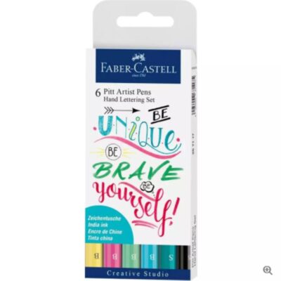 ΜΑΡΚΑΔΟΡΟΙ FABER-CASTELL PITT ARTIST (6 τμχ) LETTERING PASTEL (267116)