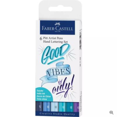 ΜΑΡΚΑΔΟΡΟΙ FABER-CASTELL PITT ARTIST (6 τμχ) LETTERING BLUE (267123)