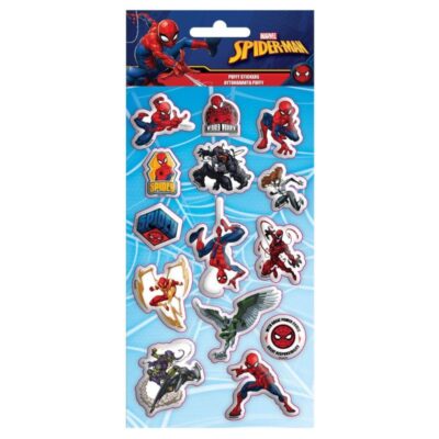 ΑΥΤΟΚΟΛΛΗΤΑ PUFFY 10 Χ 22cm SPIDERMAN (500969)