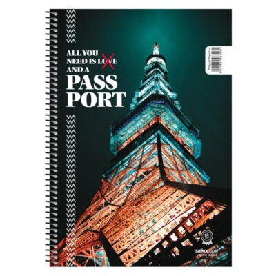 ΤΕΤΡΑΔΙΟ ΣΠΙΡΑΛ PASSPORT Α4 4 ΘΕΜ. 120φυλ. (6309)