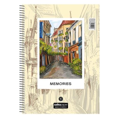 ΤΕΤΡΑΔΙΟ ΣΠΙΡΑΛ MEMORIES Α4 2 ΘΕΜ. 60φυλ. (6377)