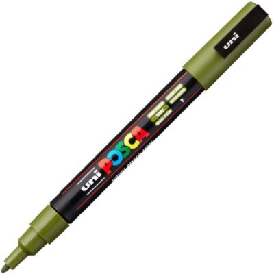 ΜΑΡΚΑΔΟΡΟΣ UNI BALL POSCA PC- 3M 0.9 - 1.3mm KHAKI GREEN