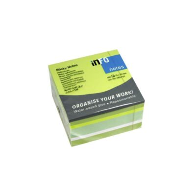 ΧΑΡΤΑΚΙΑ 75 Χ 75 INFO ΠΑΣΤΕΛ 4 ΧΡΩΜΑΤΑ 450 φύλλα (5654-61)