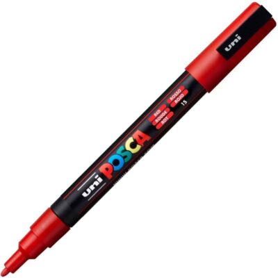 ΜΑΡΚΑΔΟΡΟΣ UNI BALL POSCA PC- 3M 0.9 - 1.3mm RED