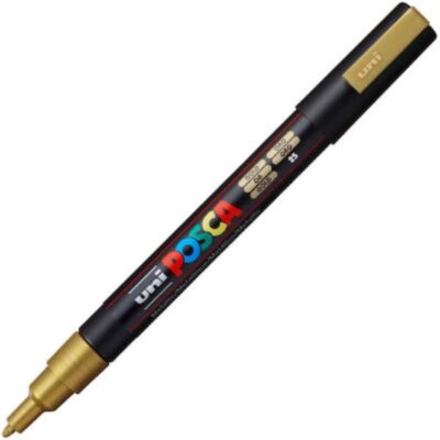 ΜΑΡΚΑΔΟΡΟΣ UNI BALL POSCA PC- 3M 0.9 - 1.3mm GOLD