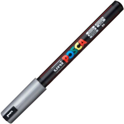 ΜΑΡΚΑΔΟΡΟΣ UNI BALL POSCA PC- 3M 0.9 - 1.3mm SILVER