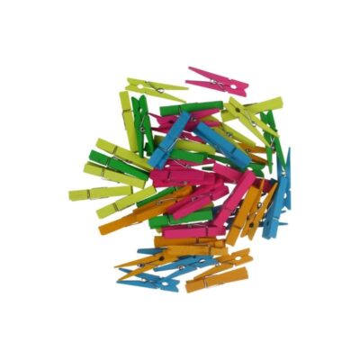 ΜΑΝΤΑΛΑΚΙΑ ΞΥΛΙΝΑ ΧΡΩΜΑΤΙΣΤΑ ΝΕΟΝ 48mmX7mm (48 τμχ) MONDI