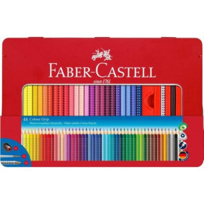 ΞΥΛΟΜΠΟΓΙΕΣ FABER-CASTELL GRIP (48 τμχ) ΜΕΤΑΛΛΙΚΗ ΚΑΣΕΤΙΝΑ (112448)
