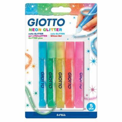 ΧΡΥΣΟΚΟΛΛΑ GIOTTO GLITTER NEON 10.5ml 5τμχ (545300)