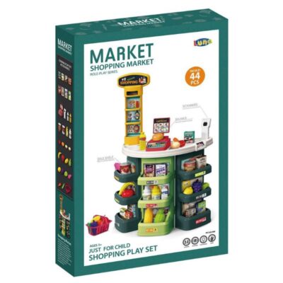 ΣΟΥΠΕΡ ΜΑΡΚΕΤ ΜΕ ΦΩΣ & ΜΟΥΣΙΚΗ (44 τμχ) 76 X 12 X 48.5cm ΠΡΑΣΙΝΟ LUNA (622118)